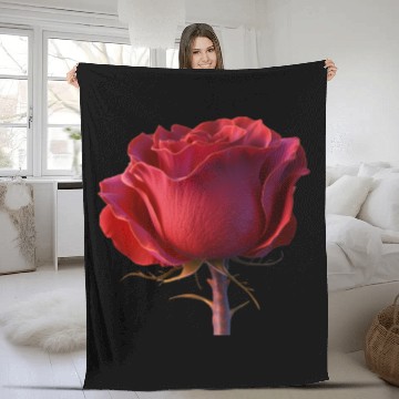 Discover the rose nature design Fleece Blankets