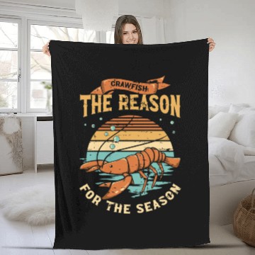 Discover Crawfish The Reason For The Season Cajun Crawfish Fleece Blankets