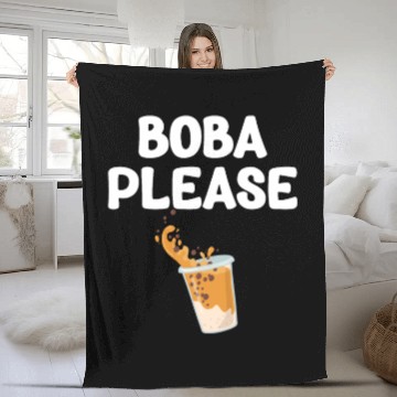 Discover Boba Please Tea Lover Bubble Japan K-pop Korean Fleece Blankets