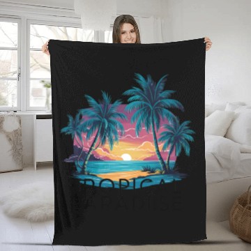Discover TROPICAL PARADISE Fleece Blankets