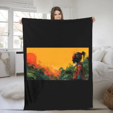 Discover Digital Warrior: Tropical Twilight Fleece Blankets