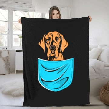 Discover Cute Dog Lovers Great Dane Dog In A Pocket Fleece Blankets