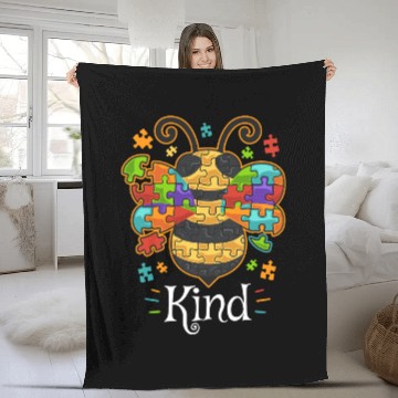 Discover Autism Awareness Autism Spectrum Neurodiverse Fleece Blankets