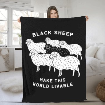 Discover Black sheep make this world livable Fleece Blankets