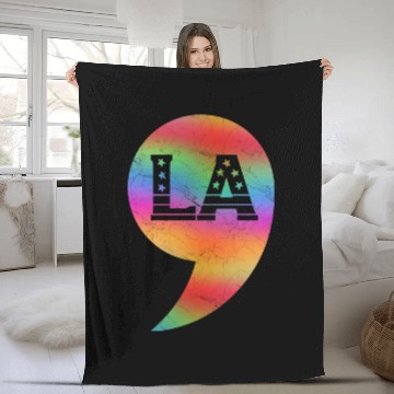 Discover "comma-la" Kamala Harris for President 2024 Fleece Blankets