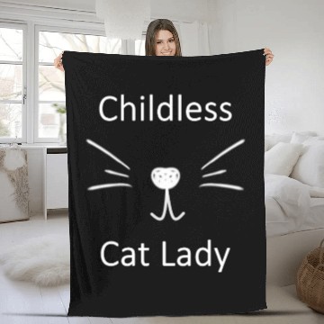 Discover "Childless Cat Lady" Kamala Harris 2024 Fleece Blankets