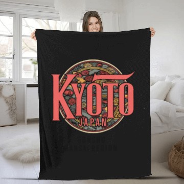 Discover Kyoto City Japan Scenic Travel Design Fleece Blankets