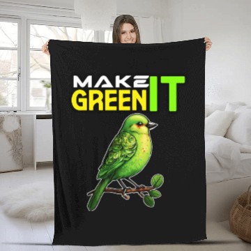 Discover MAKE IT GREEN Fleece Blankets Fleece Blankets