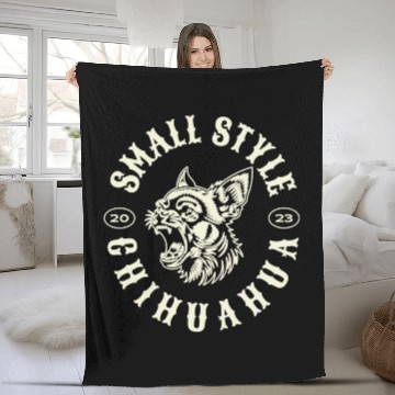 Discover Angry Chihuahua Dog Funny Fleece Blankets