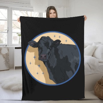 Discover Angus Cow Black Angus Cattle Fleece Blankets