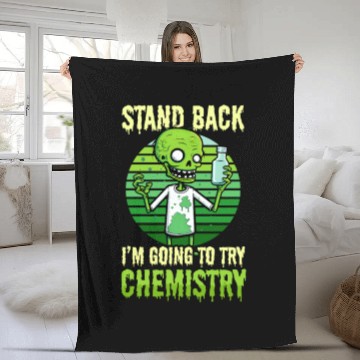 Discover Halloween Chemistry Teacher Try Chemistry Fleece Blankets