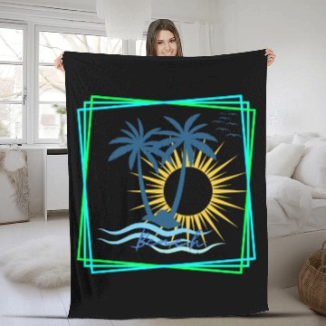 Discover Beach Friends Party: Sun, Fun, and Good Times. Fleece Blankets