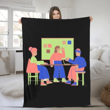 Discover Flat Clean Casual Work & Company Life Fleece Blankets