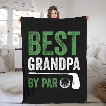 Discover Golfer Grandpa Funny Golf Papa Grandfather Gift Fleece Blankets
