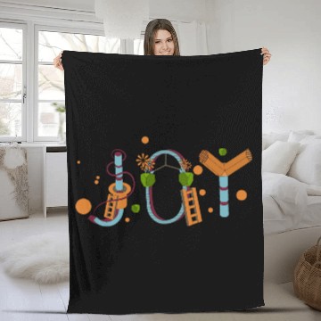 Discover Geometric Blossom Alphabet Fleece Blankets
