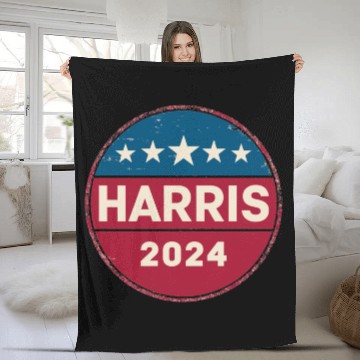 Discover Retro Kamala Harris 2024 Fleece Blankets
