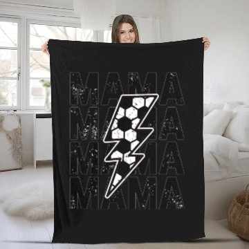 Discover Soccer Mama Lightning Bolt Fleece Blankets