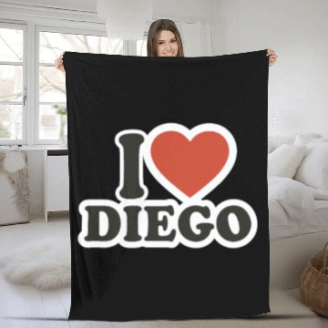 Discover I LOVE Fleece Blankets Boyfriend gift idea I LOVE Diego