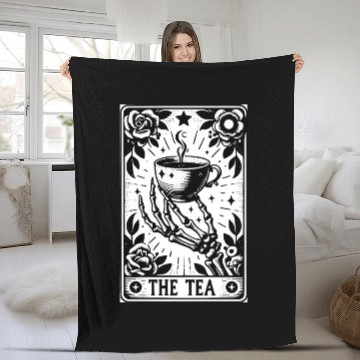 Discover The Tea Tarot Card Fleece Blankets