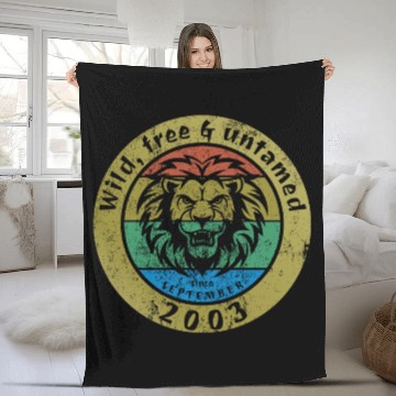 Discover 21st birthday Wild, free & untamed since 09/2003 Fleece Blankets