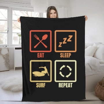 Discover Surfer Daily Schedule Fleece Blankets