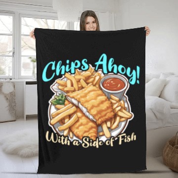 Discover Fish And Chips Chips Ahoy With A British Cuisine Fleece Blankets