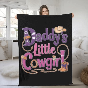 Discover Daddy's Little Cowgirl Fleece Blankets