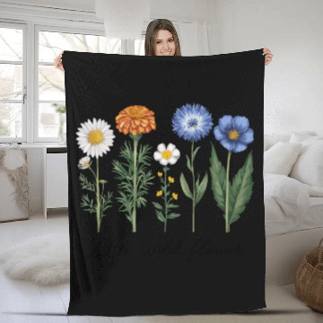 Discover Little Wildflower Fleece Blankets