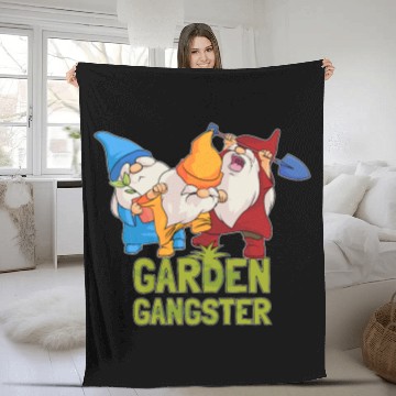 Discover Gardener Gnome Gnome Garden Gangster Fleece Blankets