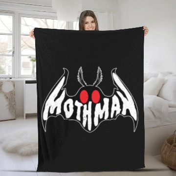 Discover Mothman Monster Creepy Cryptid Fleece Blankets