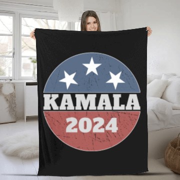 Discover Kamala Harris 2024 For President Campaign Design Fleece Blankets