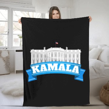 Discover Kamala Harris 2024 For President White House Fleece Blankets