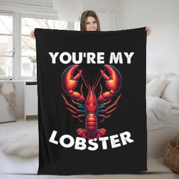 Discover Friends You're My Lobster Valentine's Day Quote Fleece Blankets