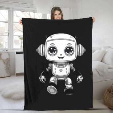 Discover Ai robot Fleece Blankets