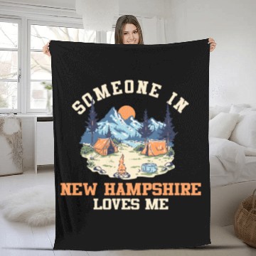 Discover Someone In New Hampshire Loves Me Fleece Blankets