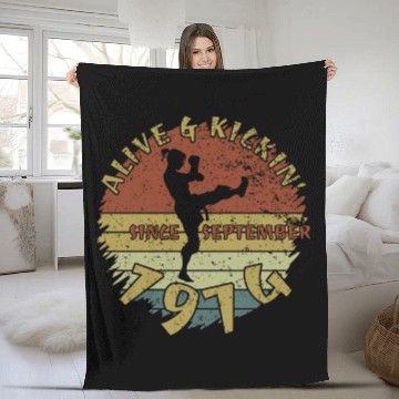 Discover 50th birthday Alive and kickin since 09/1974 Fleece Blankets