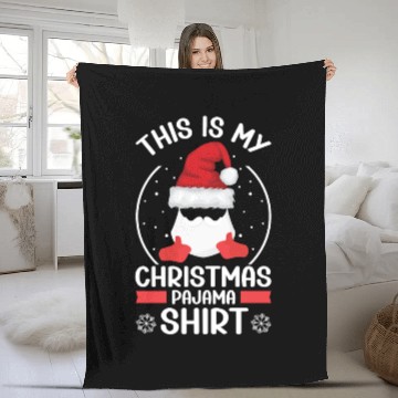 Discover This Is My Christmas Pajama Funny Snowflakes Xmas Fleece Blankets
