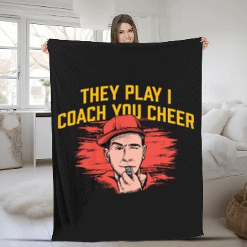 Discover I Coach You Cheer Funny Coaching Humor Mentor Chee Fleece Blankets