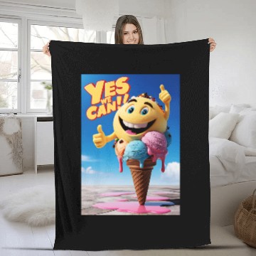Discover Ice Cream, Gift For Ice Cream Lovers Fleece Blankets