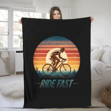 Discover Ride Fast Racing Forward Sunset Streetwear Style Fleece Blankets