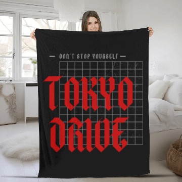 Discover tokyo drive Fleece Blankets