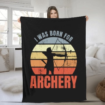 Discover I Was Born For Archery Fleece Blankets