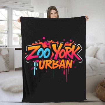 Discover Zoo York Urban Graffiti Street Art Fleece Blankets