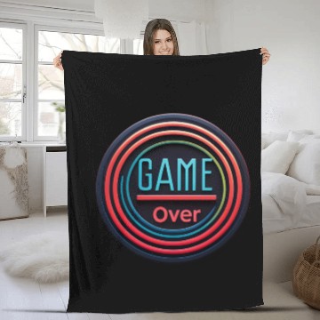 Discover game over Fleece Blankets