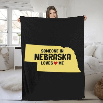 Discover Someone In Nebraska Loves Me Fleece Blankets