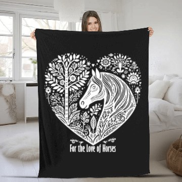 Discover Horse lover Fleece Blankets