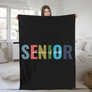 Discover Class of 2025 senior graduation back to school Fleece Blankets