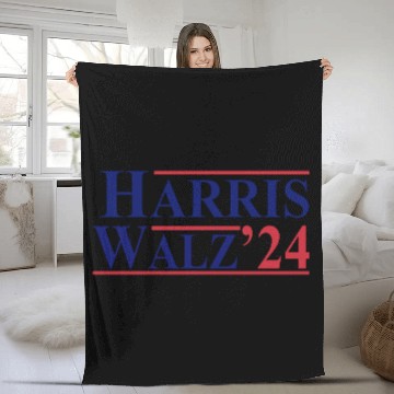 Discover Kamala Harris Tim Walz 2024 Vice President Fleece Blankets