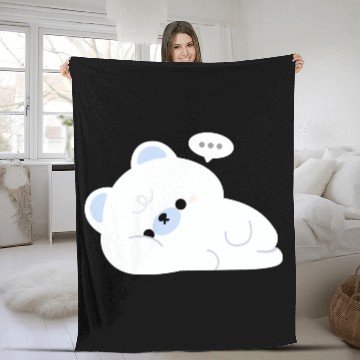 Discover Tired Polar Bear Fleece Blankets