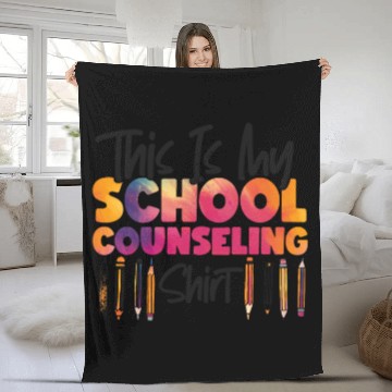 Discover School Counselor Watercolor This Fleece Blankets